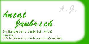 antal jambrich business card